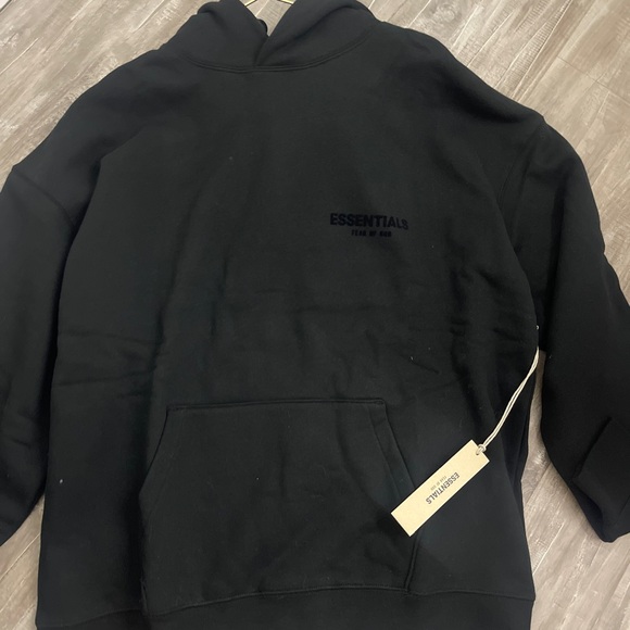Fear of God Essentials Black Hoodie New with tags - Picture 1 of 5